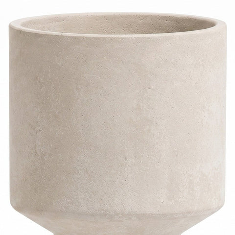 Florero vaso liso cemento — detalle