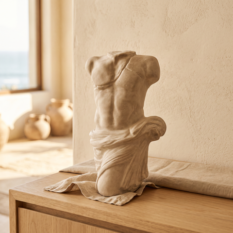 Escultura Dios Griego — en ambiente decorado · Soléa