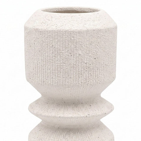 Florero Elice Granito Blanco — detalle