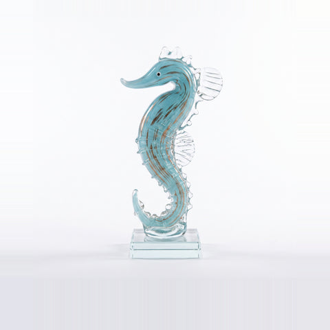 Caballito de mar azul claro