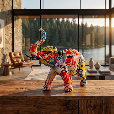 Elefante Cholo — en ambiente decorado · Soléa