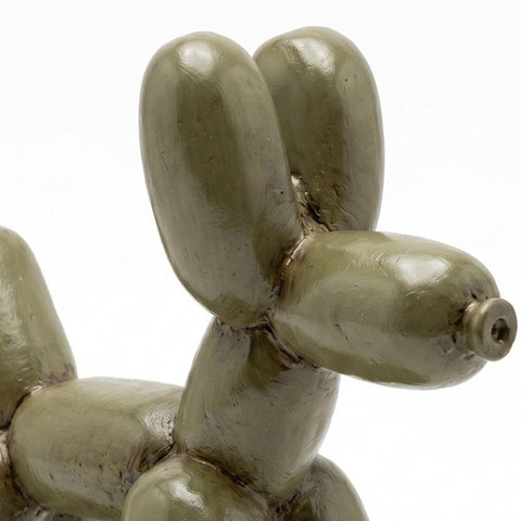 Perro Koons Grande Verde Pechon — detalle